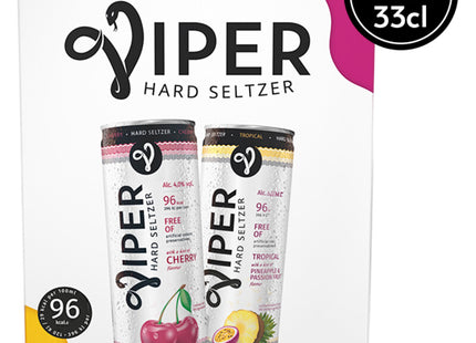 Viper Hard seltzer tropical cherry 4-pack