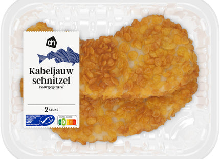 Cod schnitzel pre-cooked