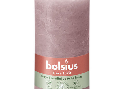 Bolsius Rustic candle old pink 13cm