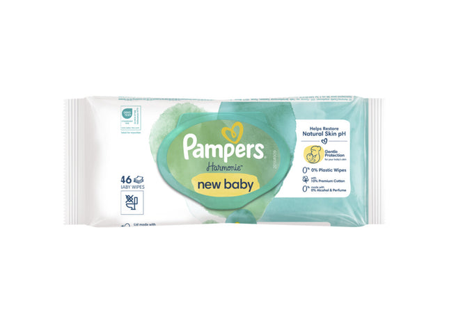 Pampers Harmonie new baby 0% plastic babydoekjes