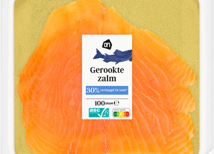 Smoked salmon 30% reduced in salt
