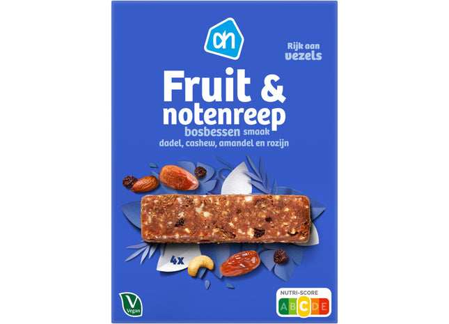 Fruit en notenreep bosbessen