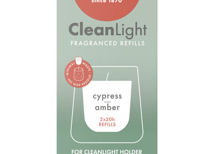 Bolsius Cleanlight refill cypress & amber