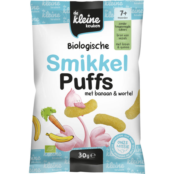 De Kleine Keuken Smikkel puffs met banaan & wortel 7m+