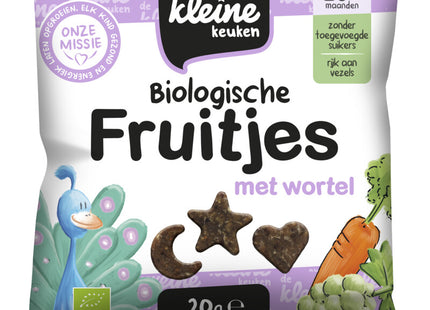 De Kleine Keuken Biologische fruitjes met wortel 18m+