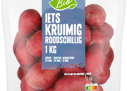 Biologisch Iets kruimige roodschillige aardappelen