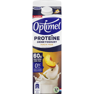 Optimel Proteïne drink yoghurt perzik peer
