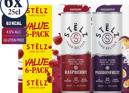 Stelz Raspbery passionfruit valuepack 6-pack