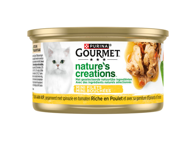 Gourmet-Naturkreationen mit Hühnchen und Spinat