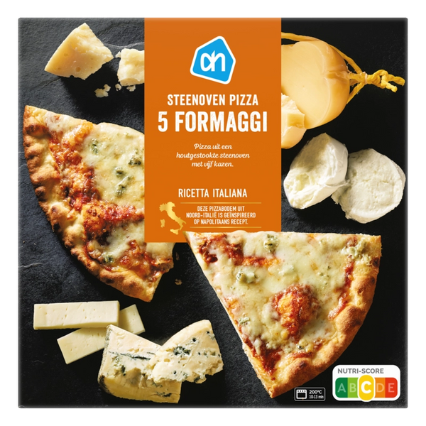 Steenoven pizza 5 formaggi