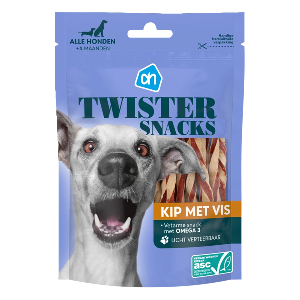 Twister snacks kip met vis