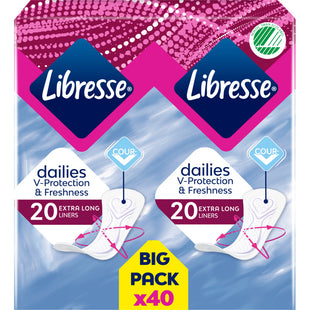 Extra lange Slipeinlagen von Libresse Dailies
