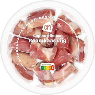 Coppa rolletjes met roomkaas en vijg