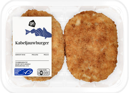 Kabeljauwburger gepaneerd