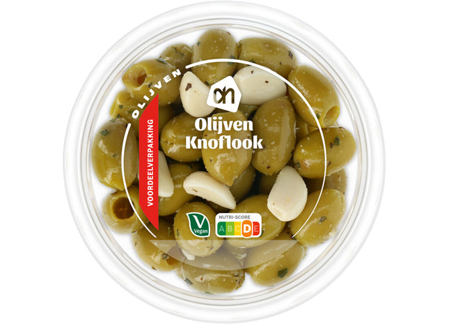 Groene olijven met knoflook