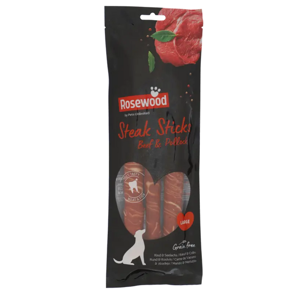 Rosewood Steak-Sticks Rindfleisch & Seelachs groß