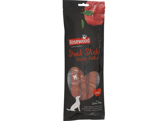 Rosewood Steak-Sticks, Rind und Seelachs, groß