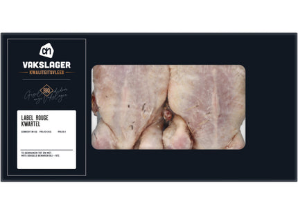 Professional butcher label rouge quail