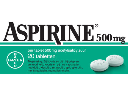 Aspirine Pijnstiller acetylsaliczuur 500mg