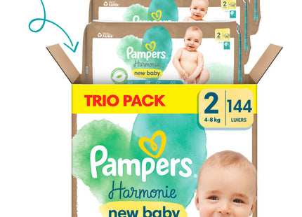 Pampers Harmonie new baby diapers 2 trio pack
