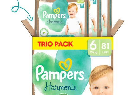Pampers Harmonie diapers size 6 trio pack
