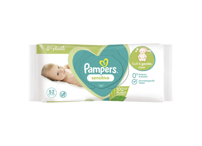 Pampers Sensitive babydoekjes 0% plastic