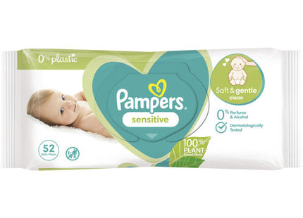 Pampers Sensitive baby wipes 0% plastic