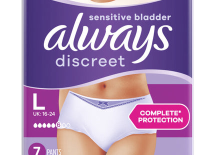 Always Discreet pants normal size L