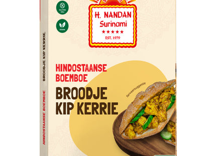 H. Nandan Hindostaanse boemboe broodje kip kerrie