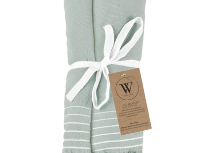 Walra Hamamdoek remade cotton jade 90x180cm