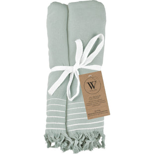 Walra Hamamdoek remade cotton jade 90x180cm