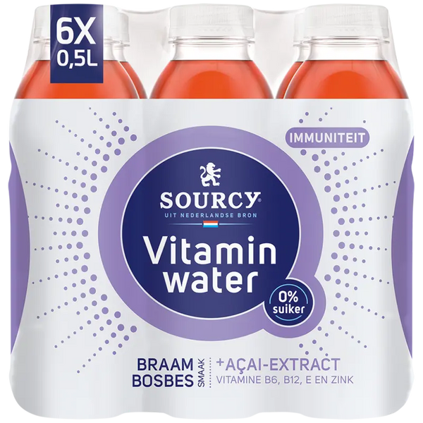 Sourcy Vitaminwasser Brombeere Acai 6er-Pack
