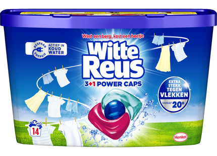 Witte Reus White 3+1 power wasmiddel capsules wit