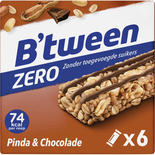 Hero B'tween mueslireep zero pinda chocolade
