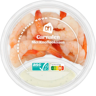 Garnalen met knoflooksaus