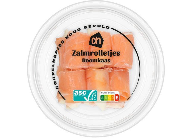 Zalmrolletjes met roomkaas