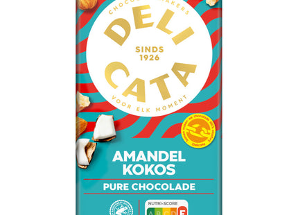 Delicata Bar of dark chocolate almond coconut