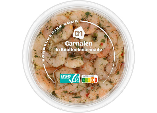 Garnalen in knoflookmarinade