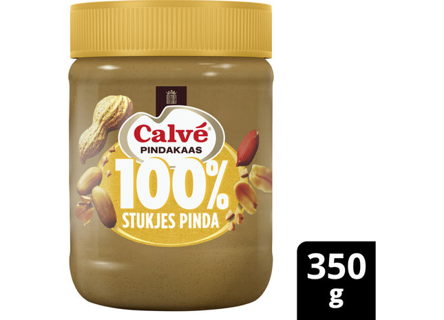 Calvé 100% stukjes pinda pindakaas