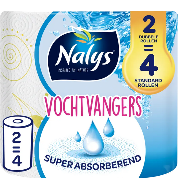 Nalys Feuchtigkeitsfänger Küchenpapier 2=4 Rollen