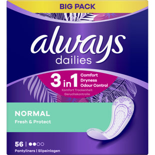 Always Fresh normal 0% perfume inlegkruisje