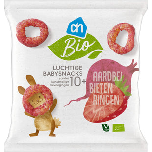 Biologisch Luchtige babysnacks aardbei bieten 10m+