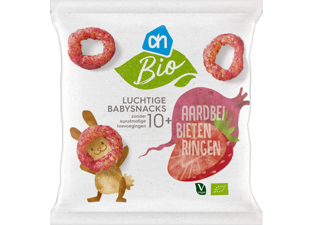 Biologisch Luchtige babysnacks aardbei bieten 10m+