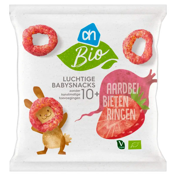 Biologisch Luchtige babysnacks aardbei bieten 10m+