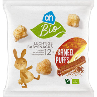 Biologisch Luchtige babysnacks kaneel puffs 12m+