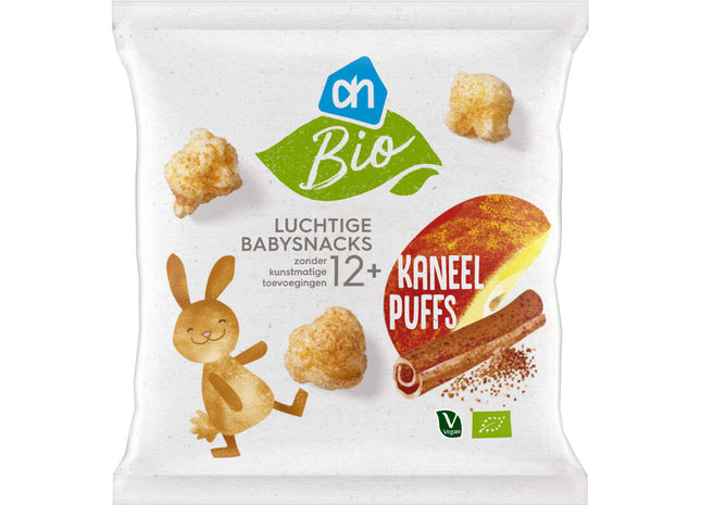 Biologisch Luchtige babysnacks kaneel puffs 12m+