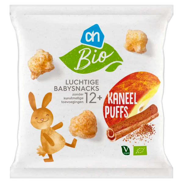 Biologisch Luchtige babysnacks kaneel puffs 12m+