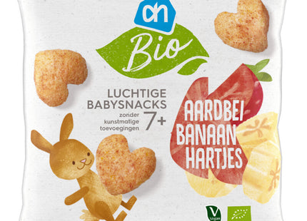 Biologisch Luchtige babysnacks aardbei banaan 7m+