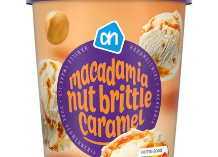 Macademia nut brittle caramel