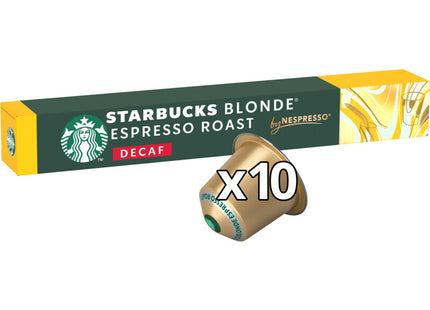 Starbucks Blonde espresso roast decaf capsules